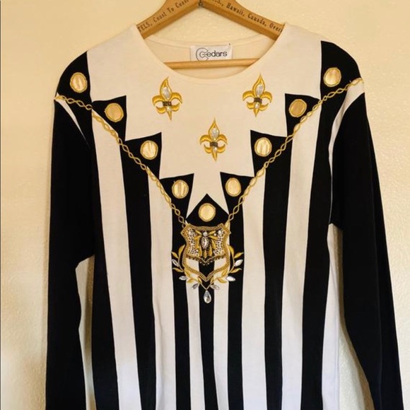 90s Jeweled Long sleeved Top - Picture 1 of 4
